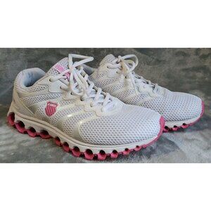K-Swiss Womens Shoes 9.5 Tubes Comfort Technology 97112-145-W White Pink Sneaker